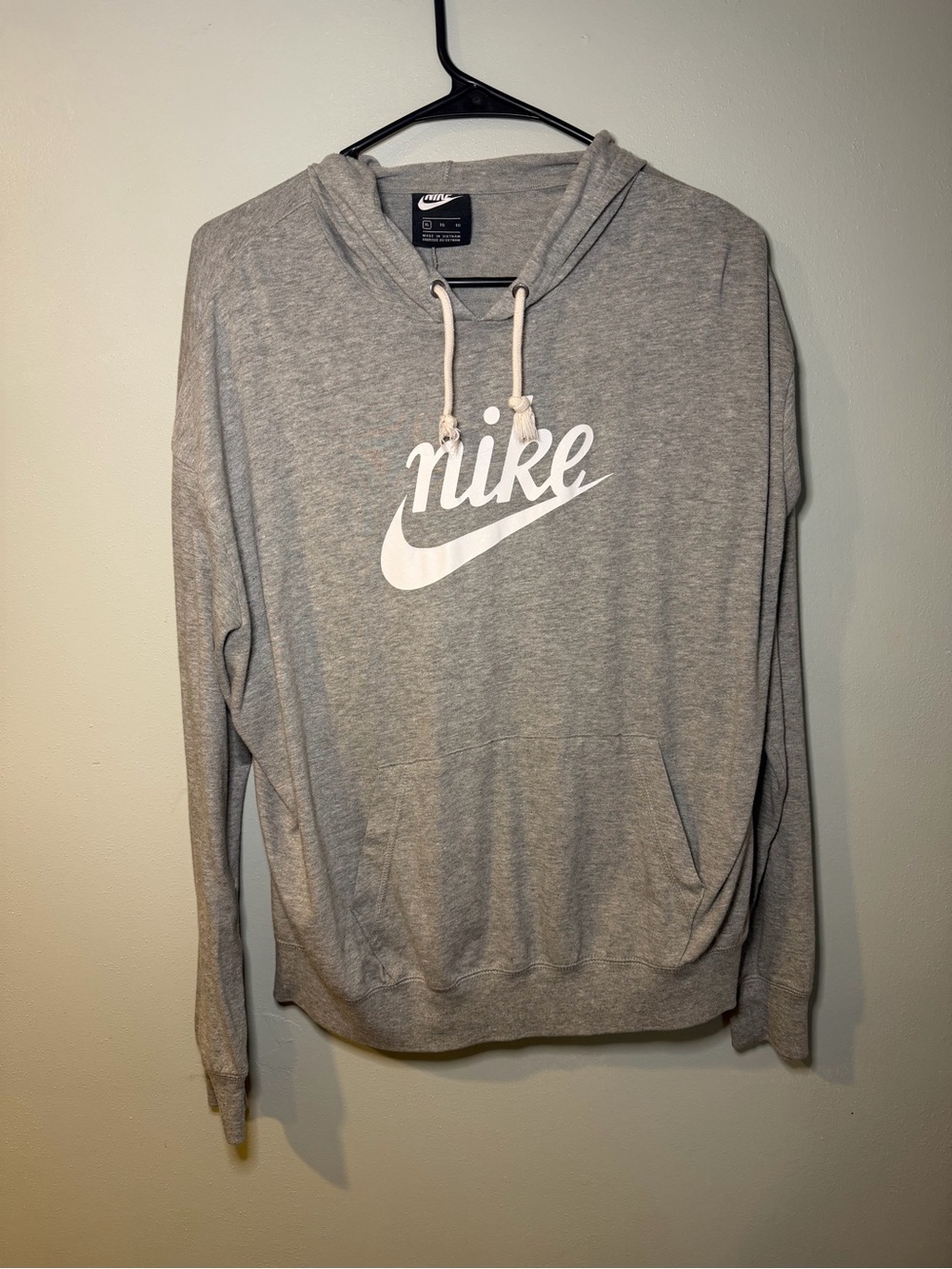 Nike women’s Gray Logo Hoodie Sweatshirt